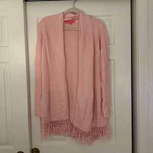 Lilly Pulitzer Pink Fringed Women's Sweater